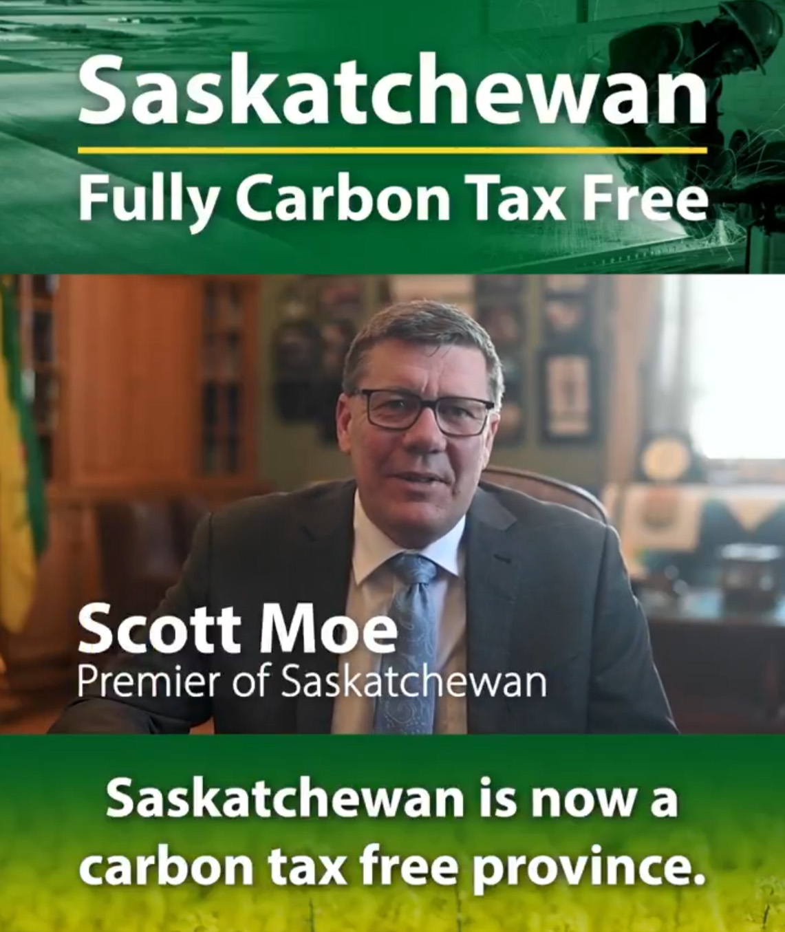 BREAKING: Moe declares 'Saskatchewan is now a carbon tax free province'